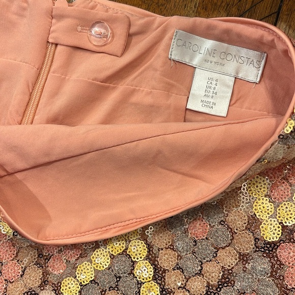 Caroline Constas New York two piece sequin top/skirt set size 4 - Picture 4 of 4